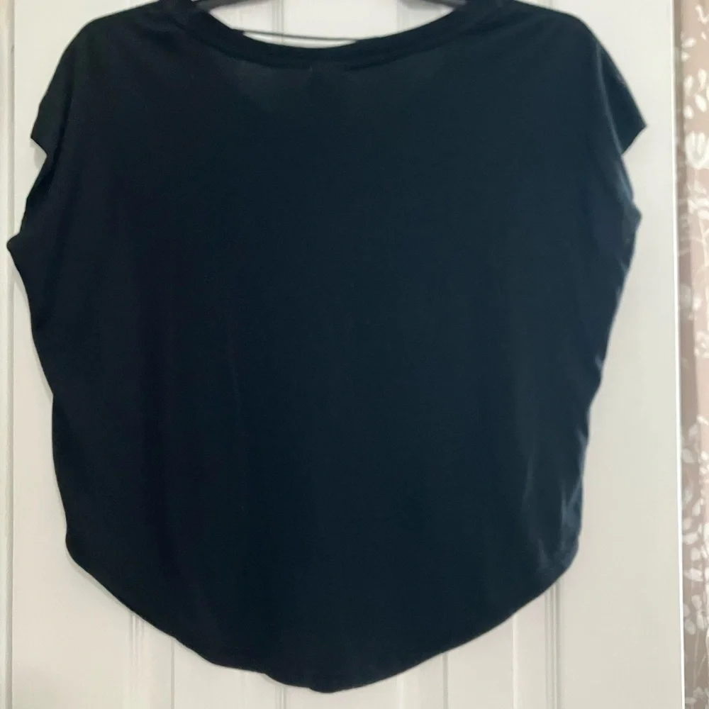 Nike Women's Black and White Muscle Tee - Picture 3 of 7